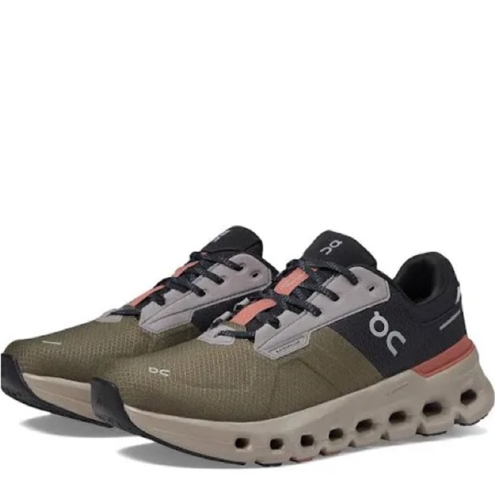 On Running Cloudrunner2 waterproof Olive and Black Sneakers